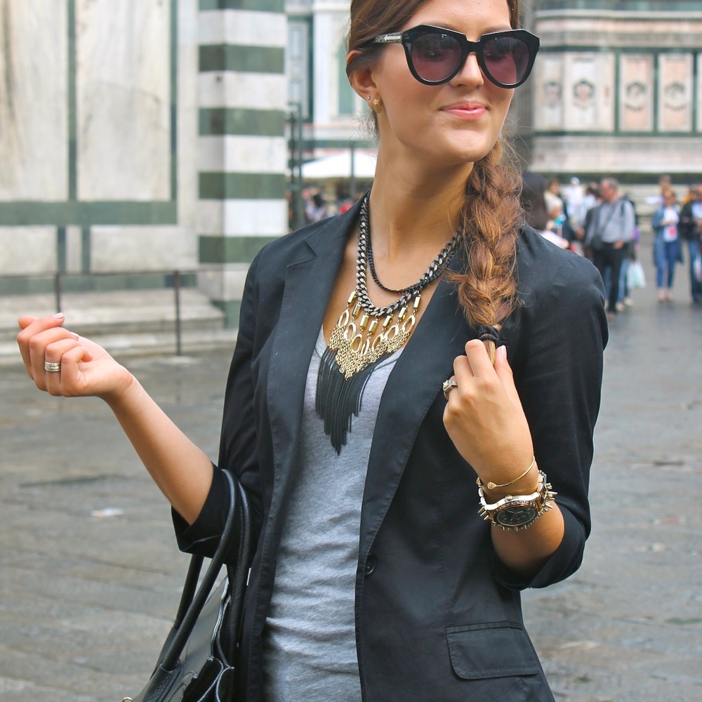Stella & Dot | Retired Hematite Black & Gold Lilith Fringe Statement Nec… - Picture 8 of 10